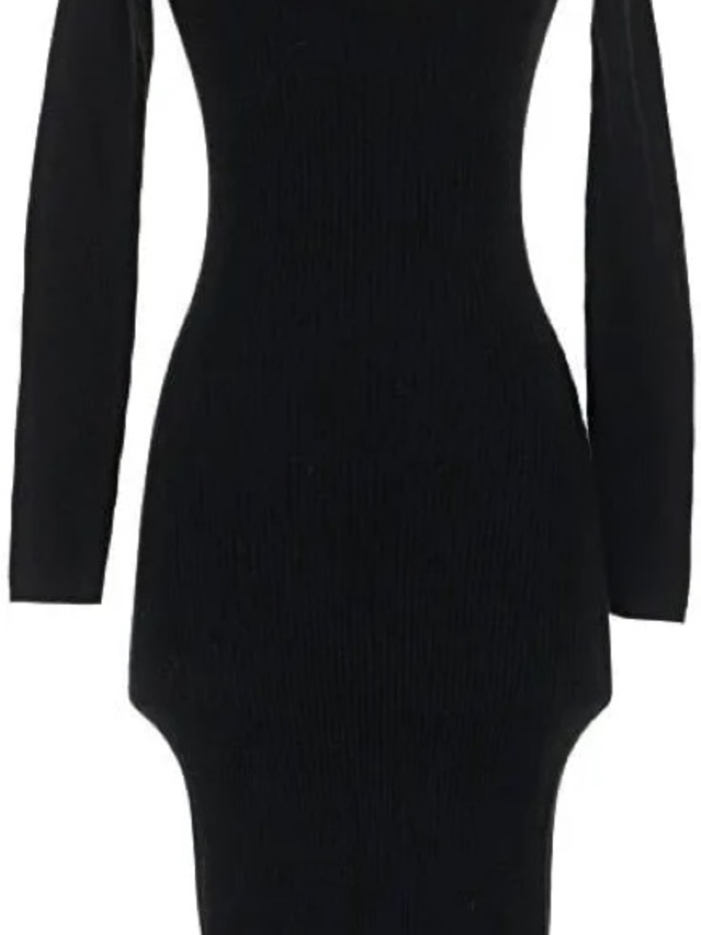 Classic Aritzia Black Long-Sleeve Bodycon Dress